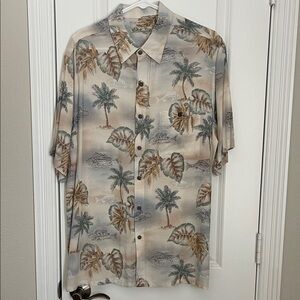 Tropical Palm Print Casual Shirt